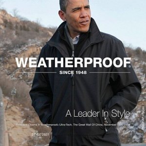 Barack Obama Weatherproof ad parodied by AMC