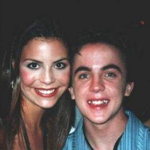 Frankie Muniz backstage at "All That" with Chelsea Brummet