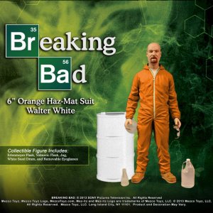 Mezco Walter White Heisenberg orange hazmat action figure