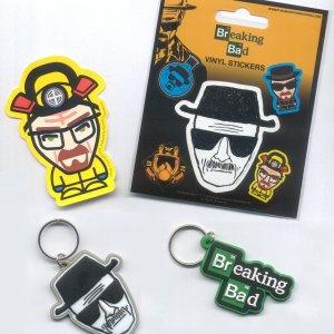 'Breaking Bad' stickers and keychains