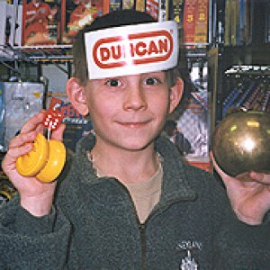 Erik Per Sullivan at a Duncan Toys store with his yo-yo