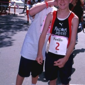 Justin Berfield and Frankie Muniz at the Jimmy Stewart Relay Marathon