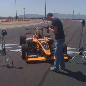 Frankie Muniz - Racing Car Photoshoot