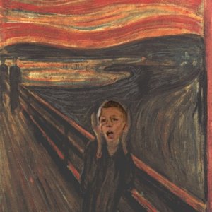 Edvard Munch 'The Scream' painting parody