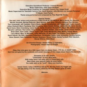 Music from Malcolm in the Middle - Soundtrack - CD - Booklet Back