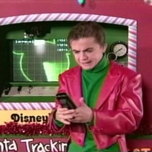 From Disneyland, Frankie tracked Santa Claus' route on the west coast