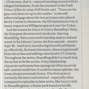 Garry Shandling's Show - review from Uncut magazine