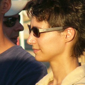 Author Rina Slayter (Lisa) as an extra on the 'Burning Man' (7x01) set
