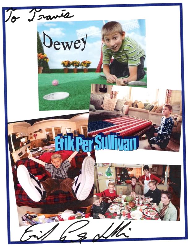 Autographed Erik Per Sullivan as Dewey card