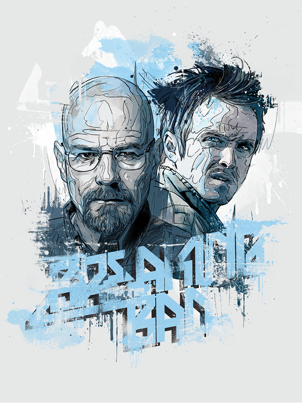 Bryan Cranston and Aaron Paul in 'Breaking Bad' by Andre Pessel