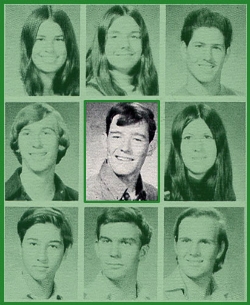 Bryan Cranston, Canoga Park High School yearbook picture, California, 1973