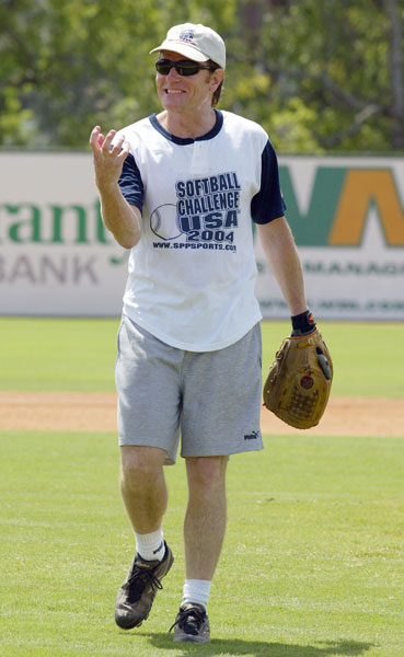 Bryan Cranston plays in Hollywood AllStars Softball Game