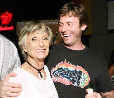 Cloris Leachman with Erik Stolhanske at the &quot;Beer Fest&quot; premiere 