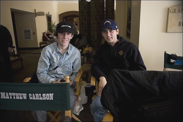 Erik Per Sullivan visits Justin Berfield on the set of 'Sons of Tucson'