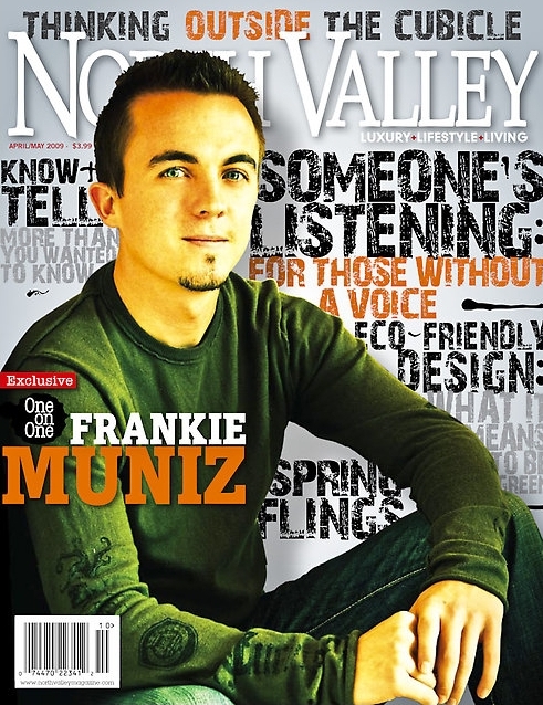Frankie Muniz, North Valley Magazine, April/May 2009