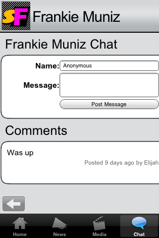 Frankie Muniz - SupaFan iPhone App