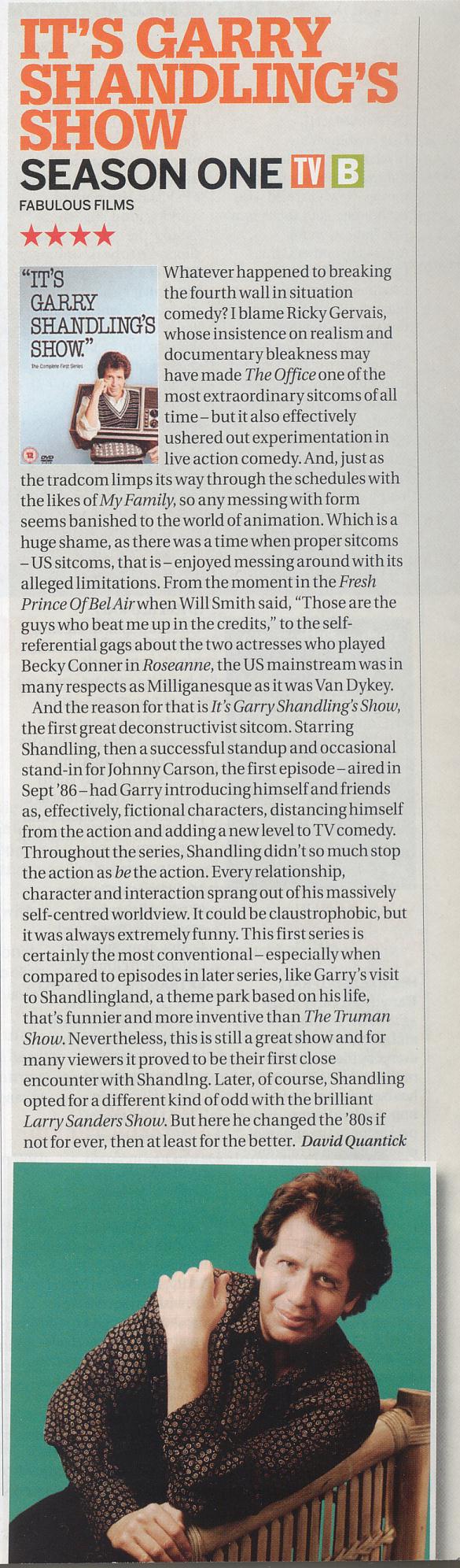Garry Shandling's Show - review from Uncut magazine