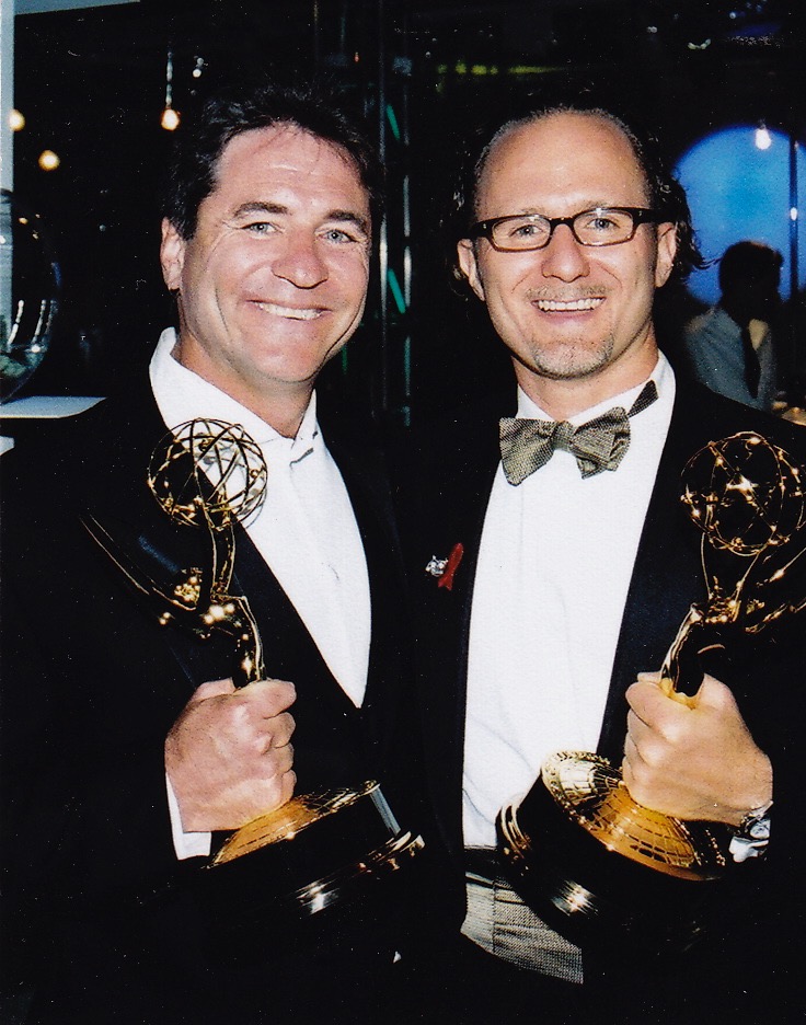 Linwood Boomer and Todd Holland winning Emmy Awards