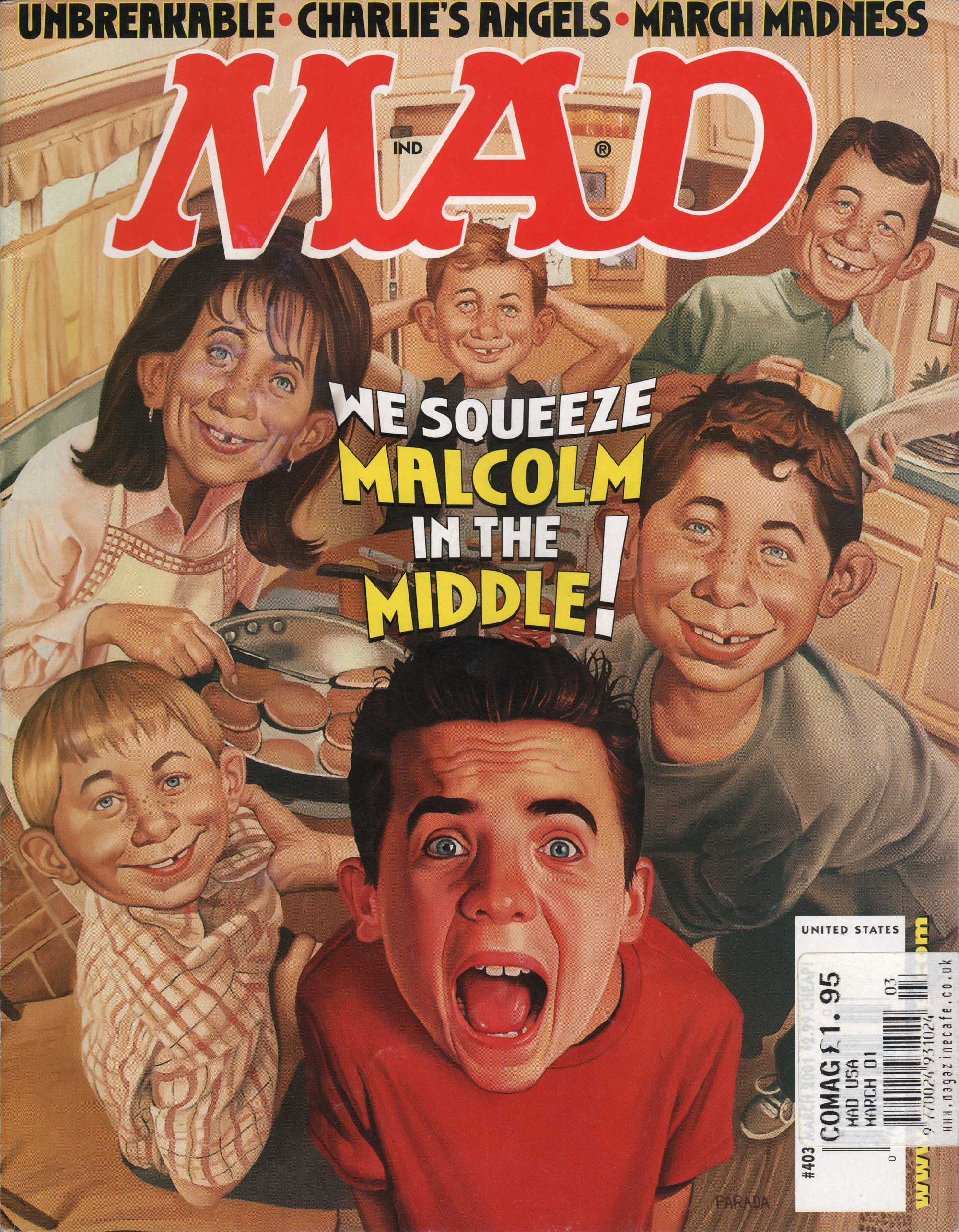 Malcolm in the Middle Cartoon - MAD Magazine Cover by Roberto Parada