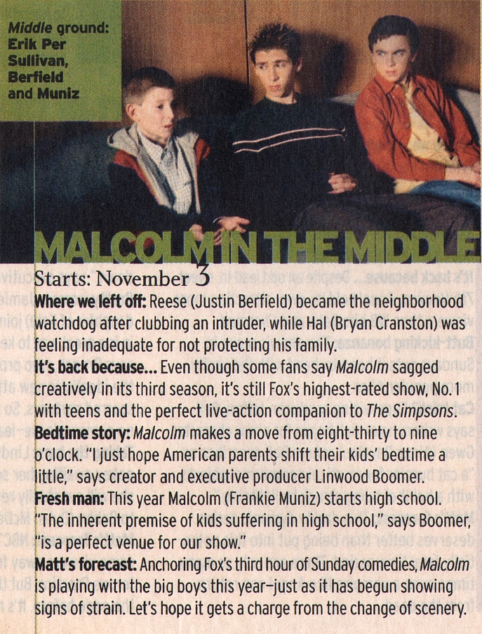 &quot;TV Guide&quot; magazine, Season 4 preview, October (?) 2002