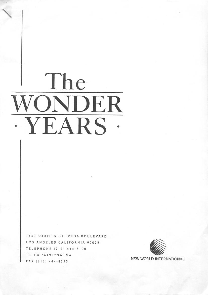 'The Wonder Years' original 1990 fact sheet