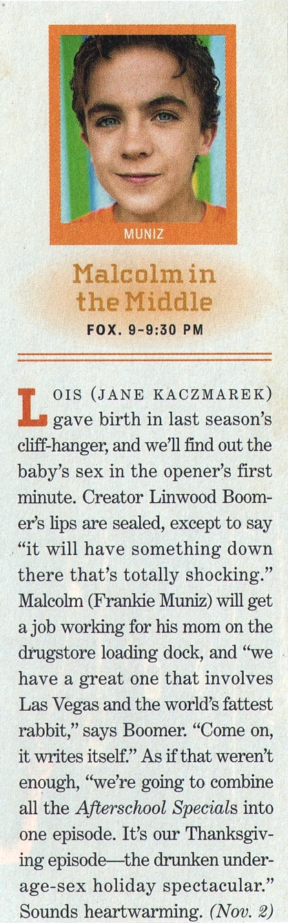 Unknown magazine, Season 5 preview, October (?) 2003