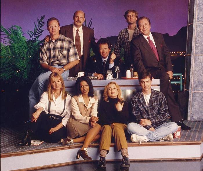 'The Larry Sanders Show' S2 cast with director Todd Holland (1993 ...